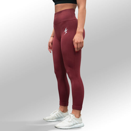 SECOND SKIN SEAMLESS LEGGINGS - RED